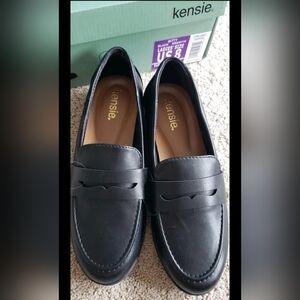 New Kensie Black Shoes Loafers Size 8 Slip On